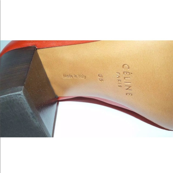 CELINE SOFT LEATHER PUMP 70 STUD DETAIL LOAFERS - Picture 7 of 11